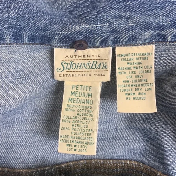 Vintage Removable fur collar jean jacket - Picture 8 of 9